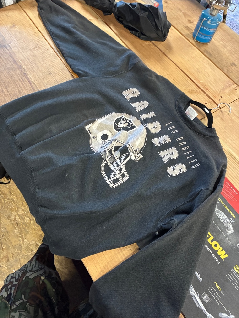 Los Angeles Raiders Black Crewneck Sweatshirt